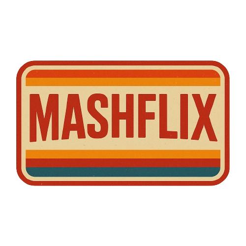 MashFlix thumbnail — film reels and collision graphics